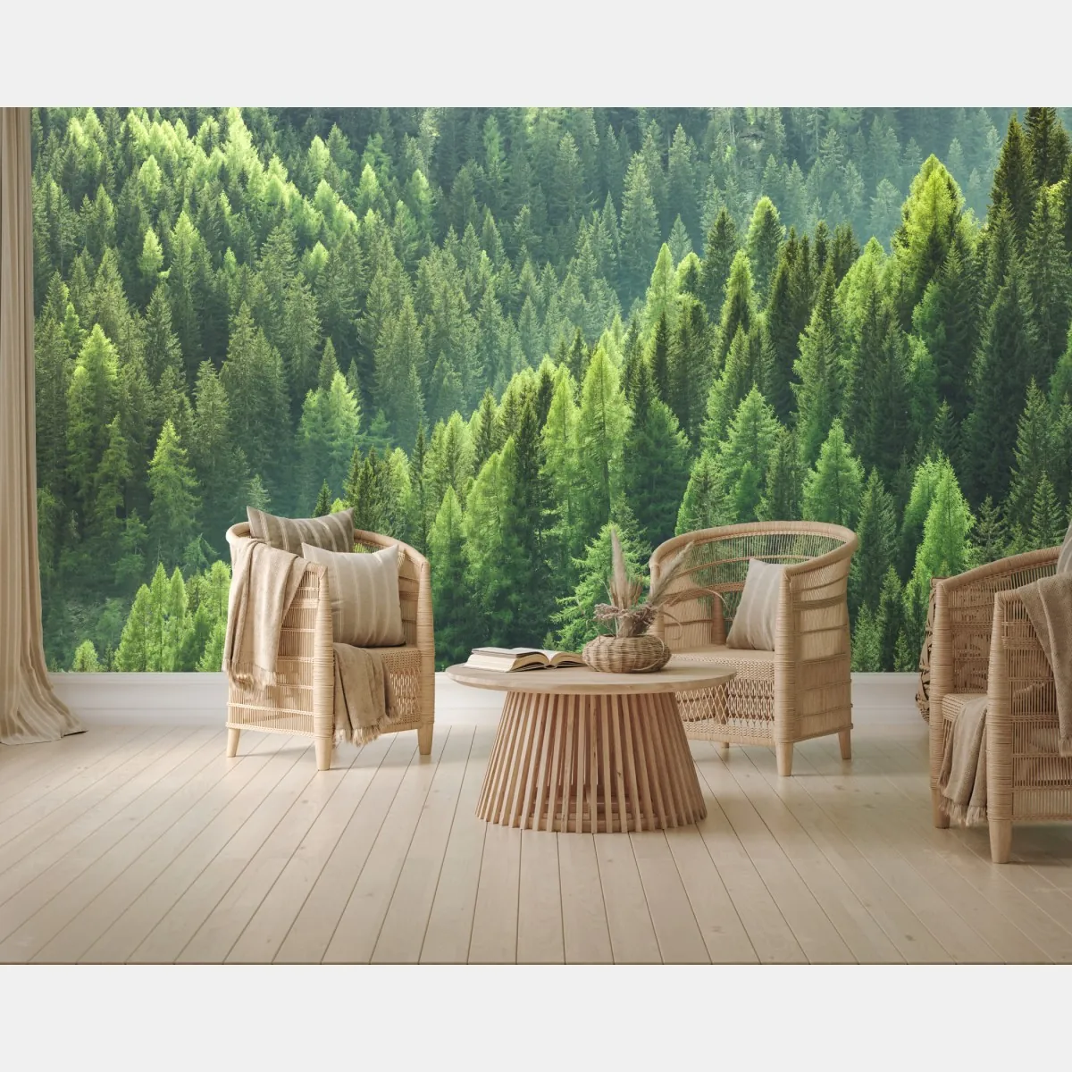 Fototapete üppige grüne waldpanorama – Wallnifity®