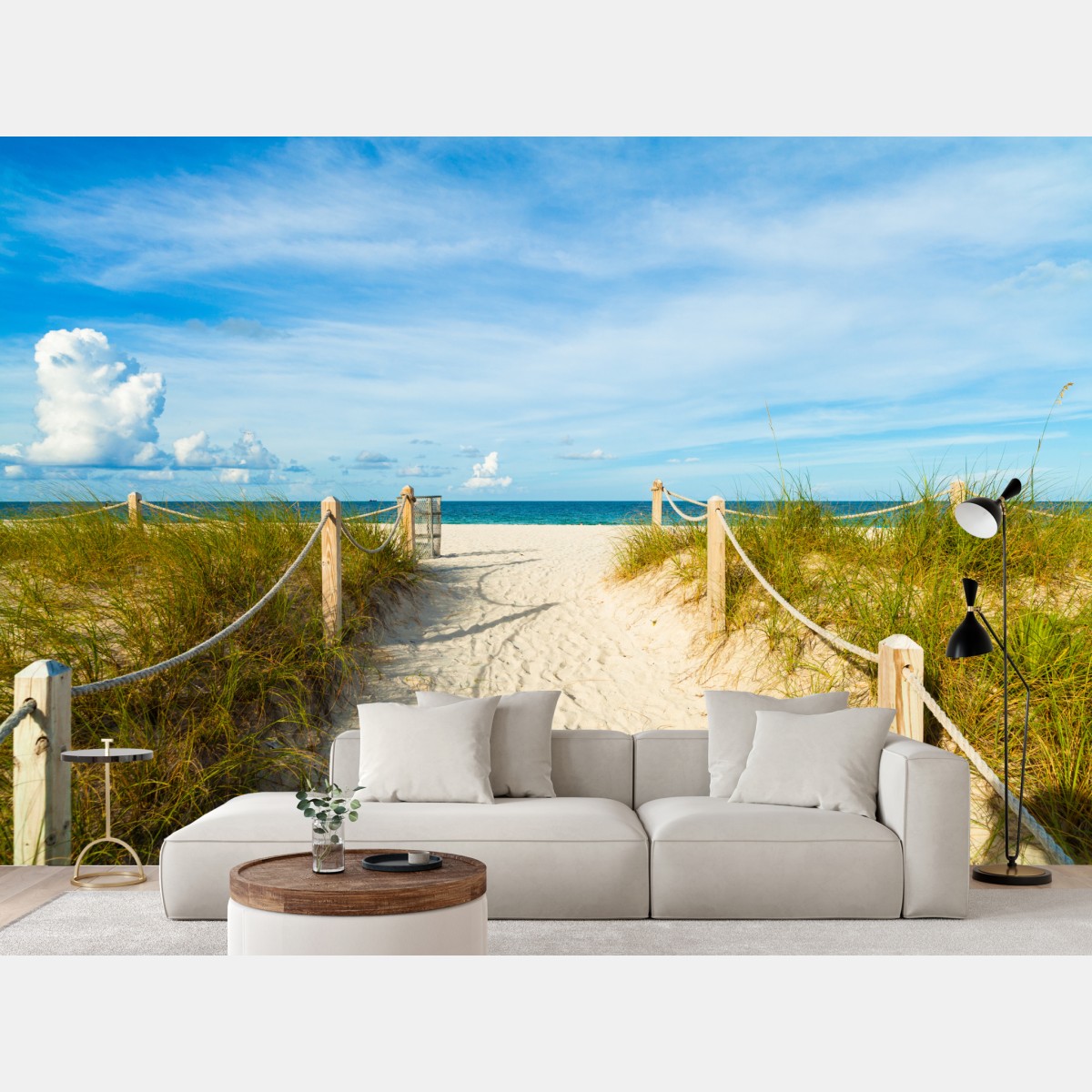 Fototapete weg zum strand in Miami – Wallnifity®