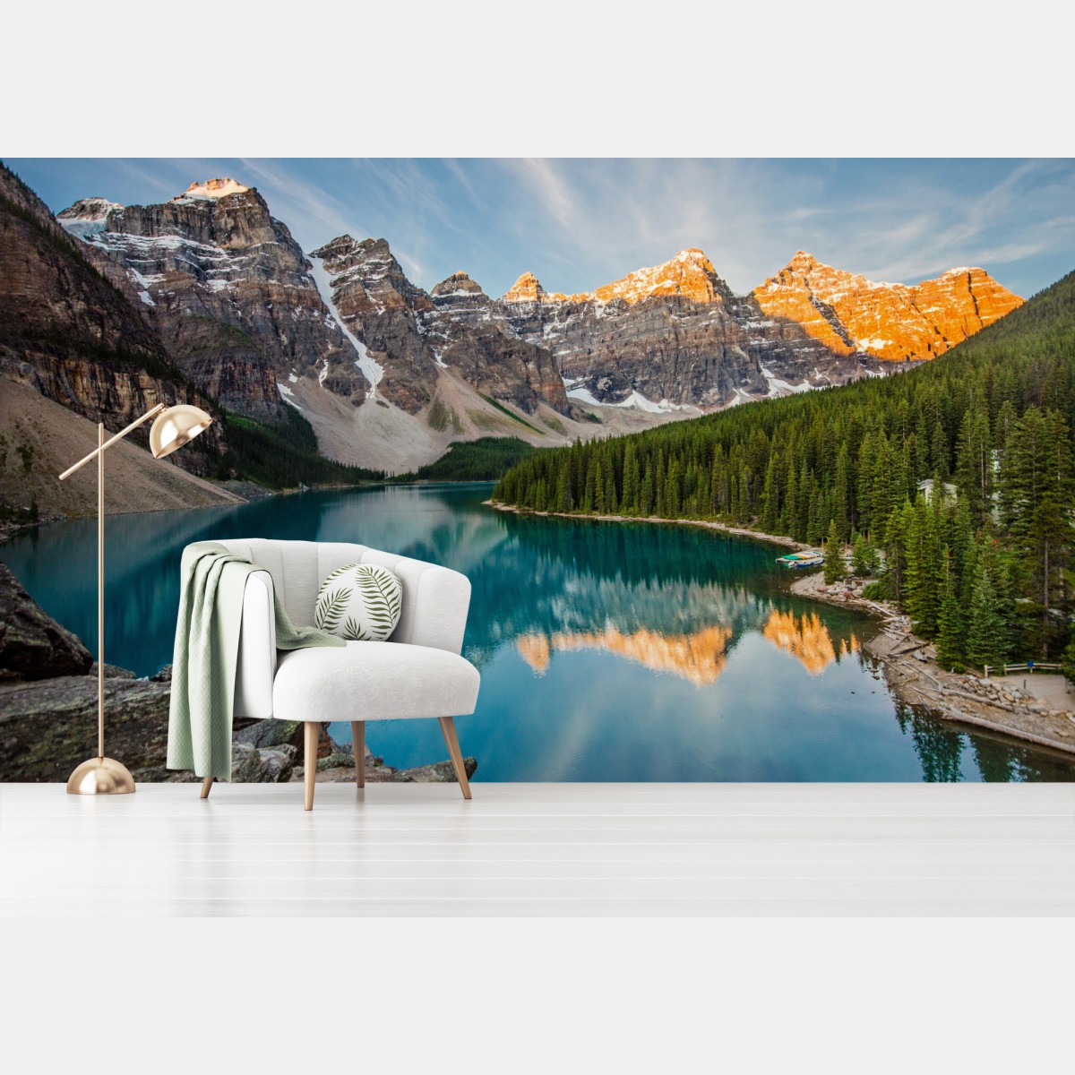 Fototapete alpensee im morgenlicht – Wallnifity®