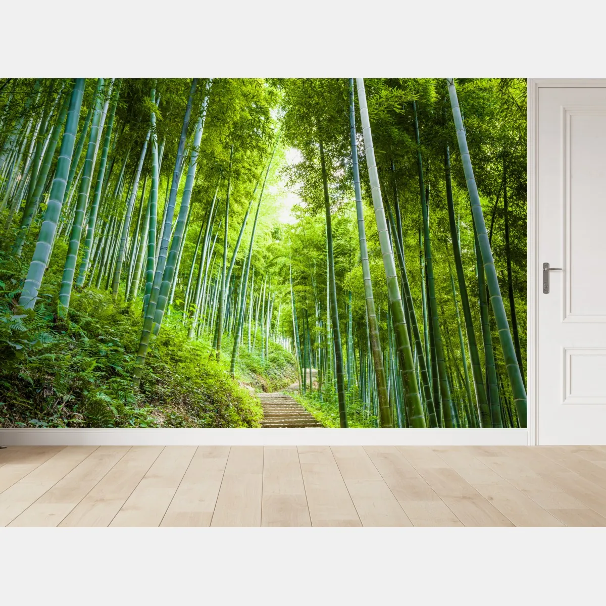 Fototapete ruhiger bambuswaldweg – Wallnifity®
