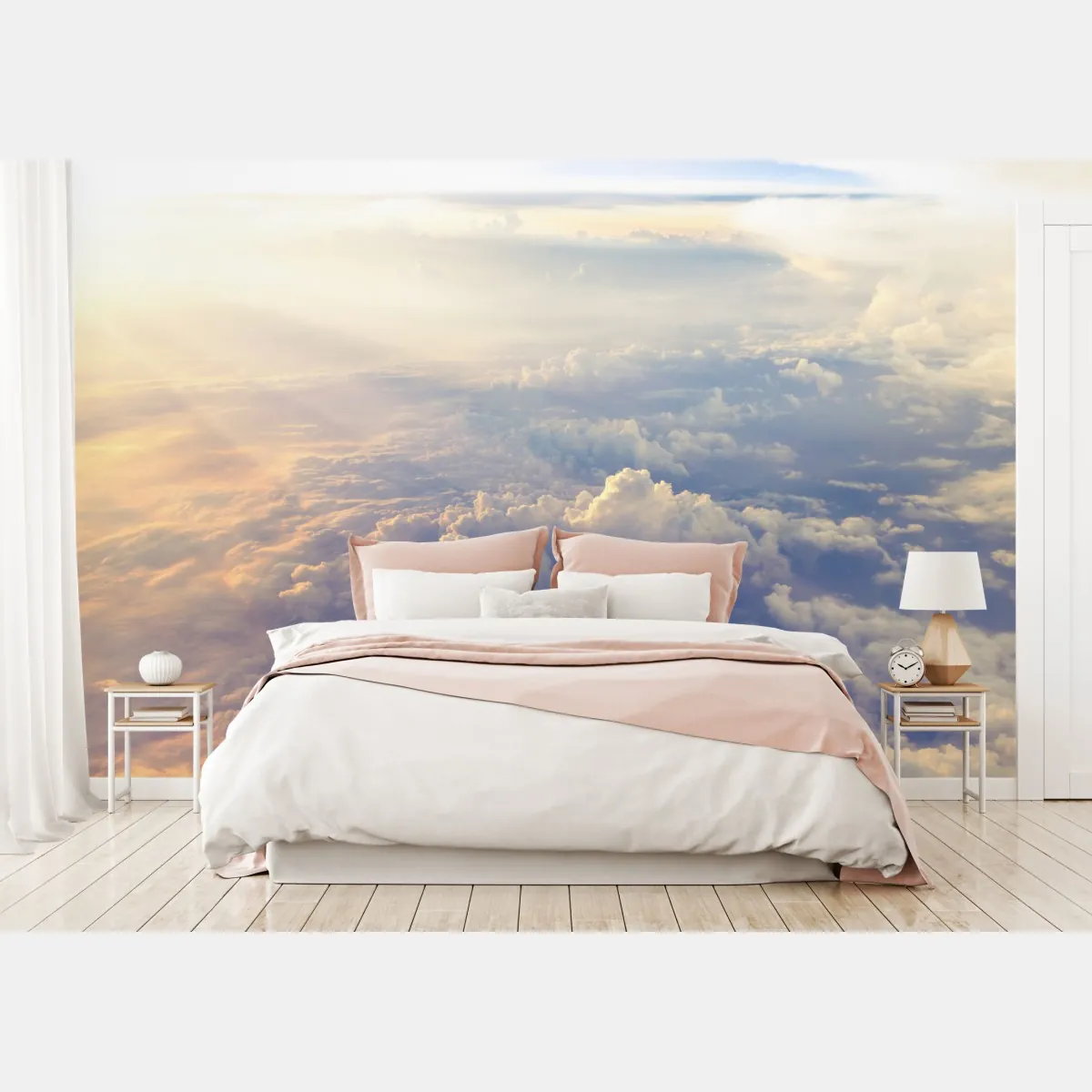 Fototapete sonnenbeschienene wolken über dem horizont – Wallnifity®