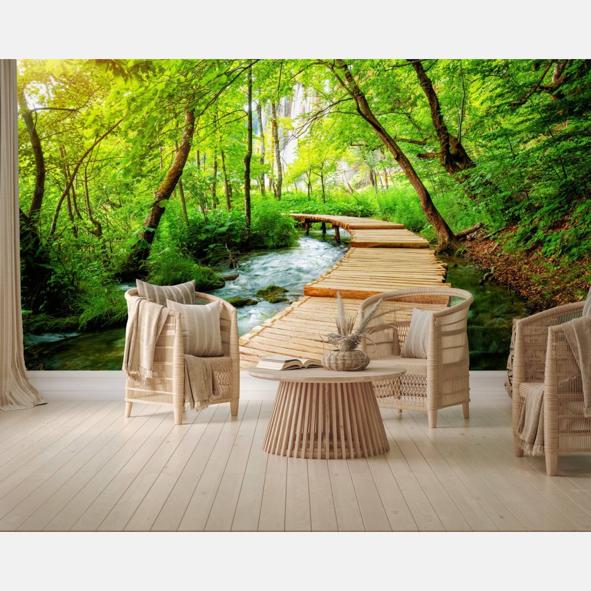 Fototapete holzsteg bei den Plitvicer Seen – Wallnifity®
