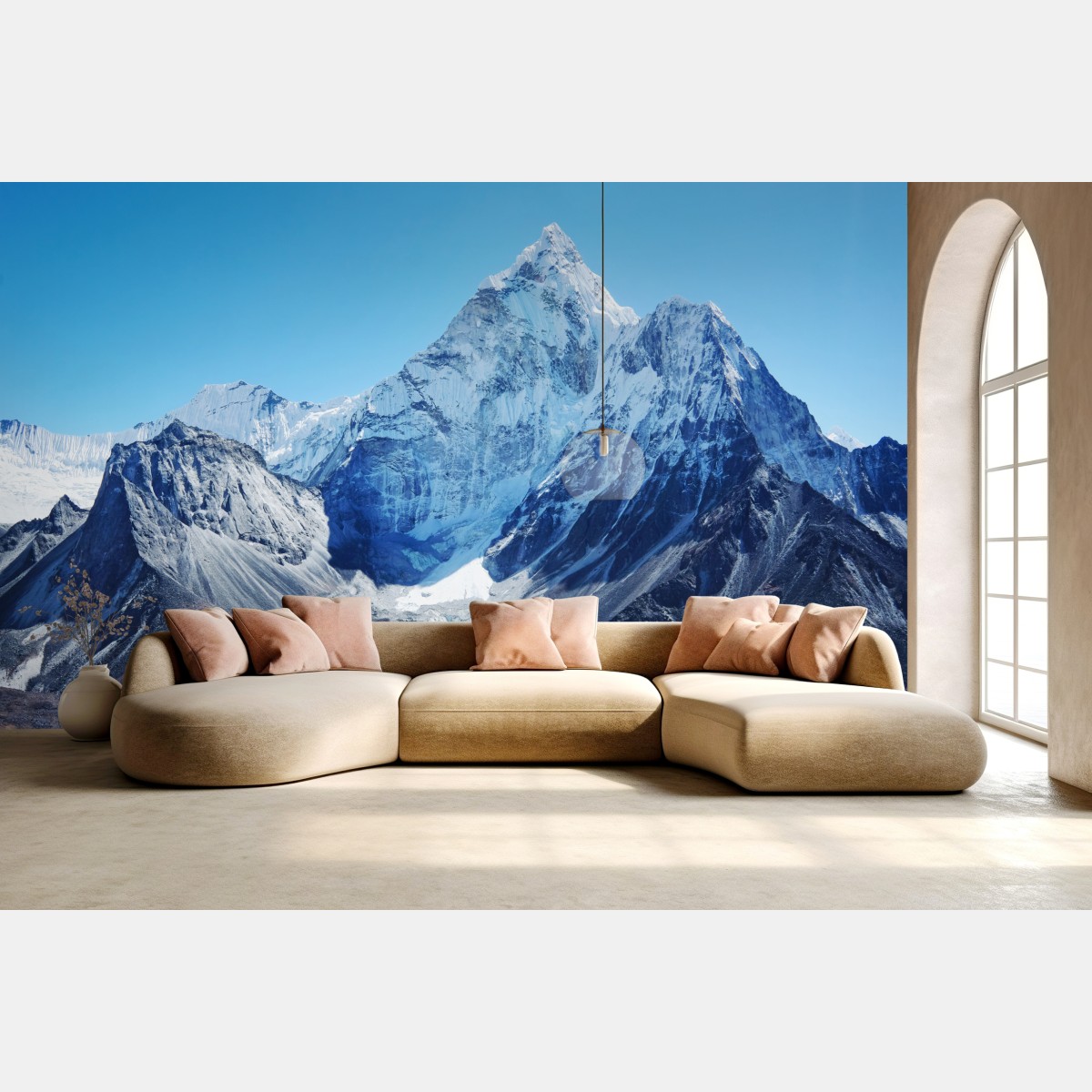 Fototapete majestätischer schneebedeckter berggipfel – Wallnifity®