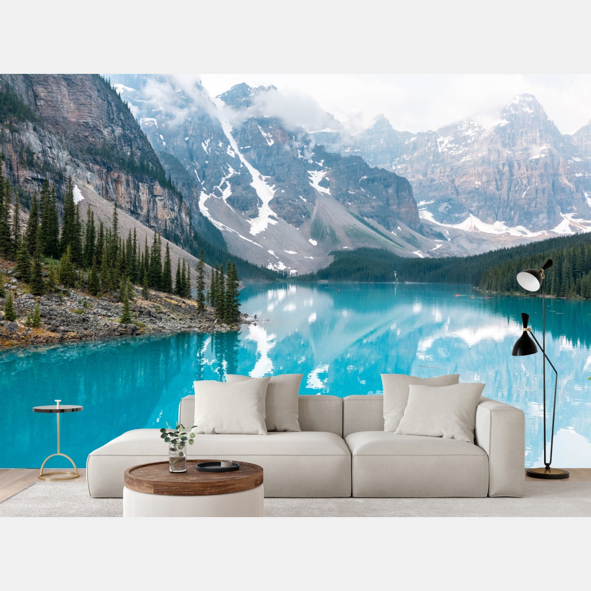 Fototapete türkissee moraine im Banff – Wallnifity®
