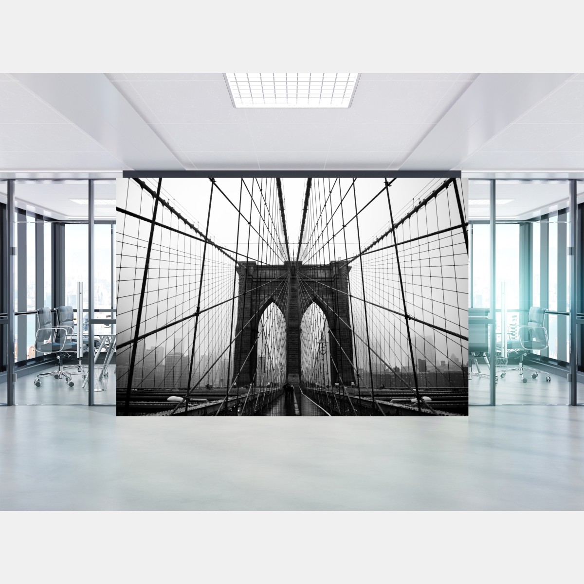 Fototapete Brooklyn Bridge geometrische perspektive – Wallnifity®