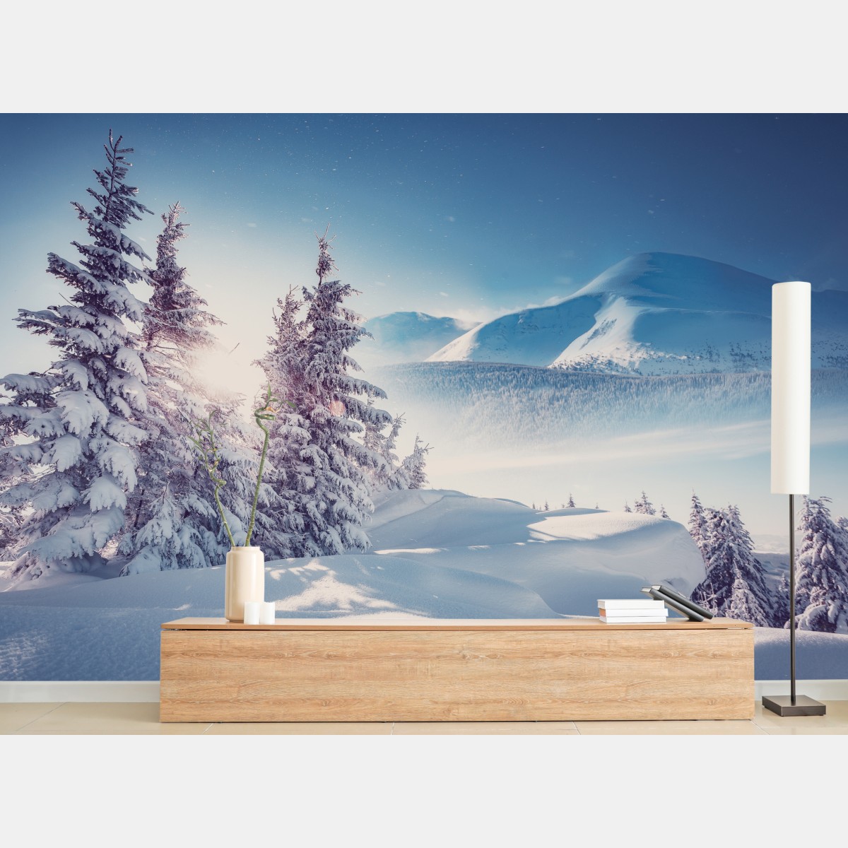 Fototapete majestätische winterlandschaft der Karpaten – Wallnifity®