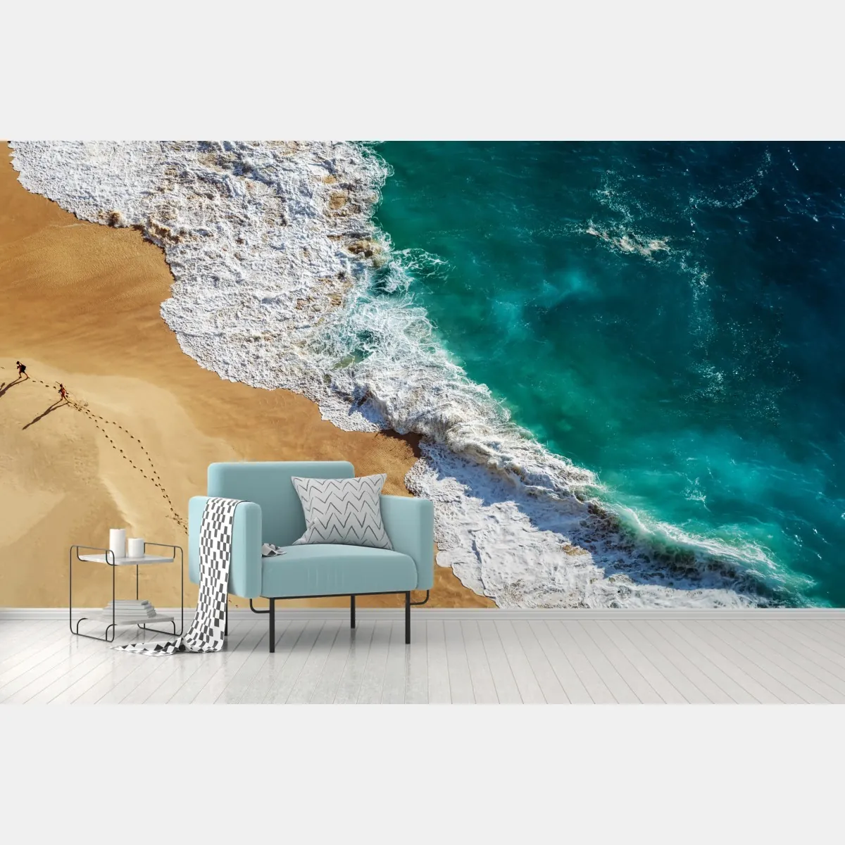 Fototapete türkisfarbene wellen am Kelingking Beach – Wallnifity®