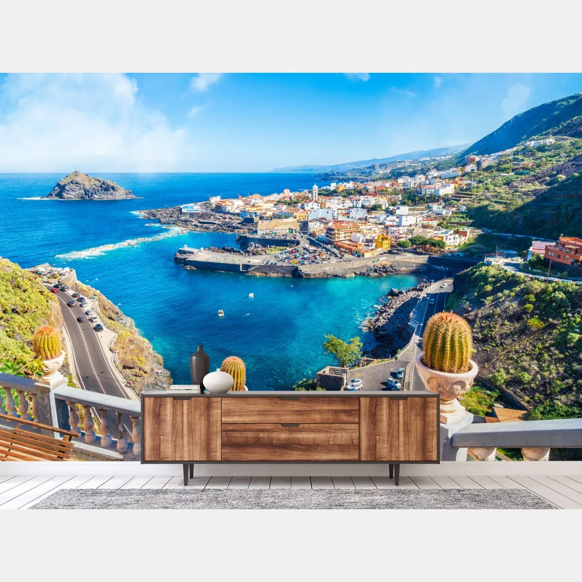Fototapete Garachico küstenpanorama, Teneriffa – Wallnifity®