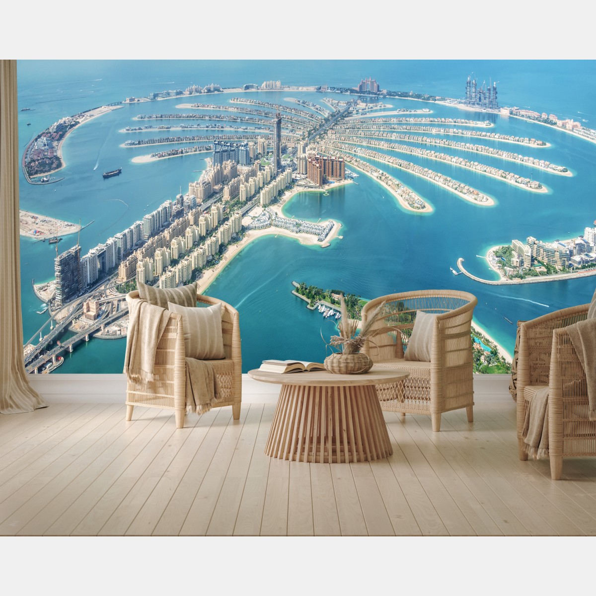 Fototapete luftaufnahme von Palm Jumeirah, Dubai – Wallnifity®