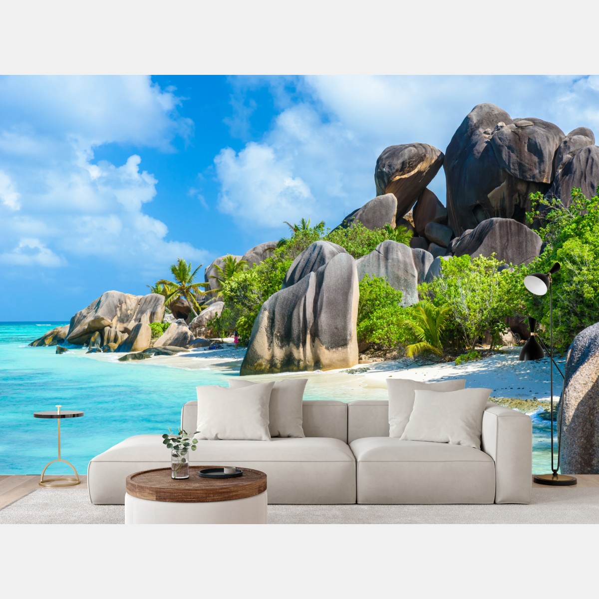 Fototapete strand Anse Source d'Argent, La Digue – Wallnifity®