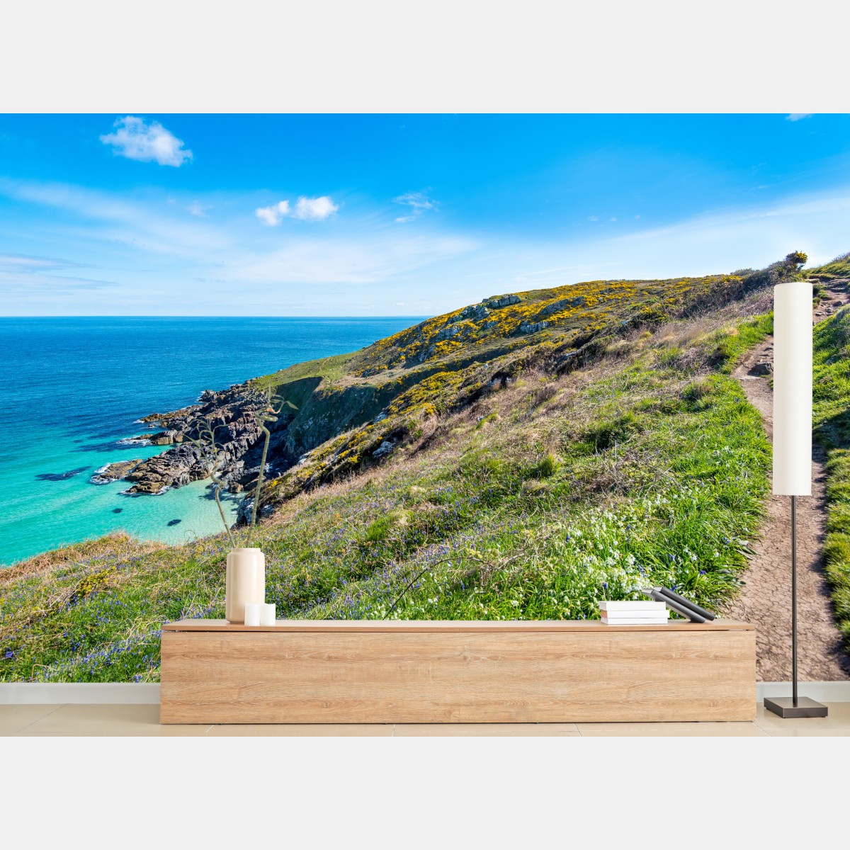 Fototapete küstenpfad nach Hor Point, St Ives – Wallnifity®