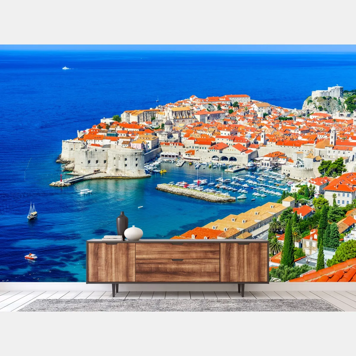 Fototapete Dubrovnik panorama der altstadt – Wallnifity®