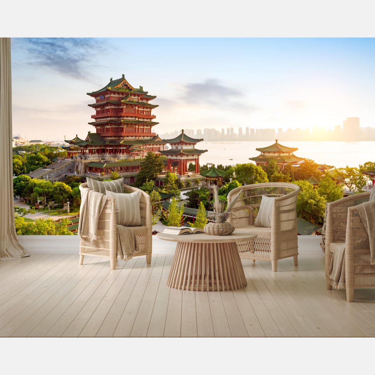 Fototapete Tengwang-Pavillon bei sonnenaufgang – Wallnifity®