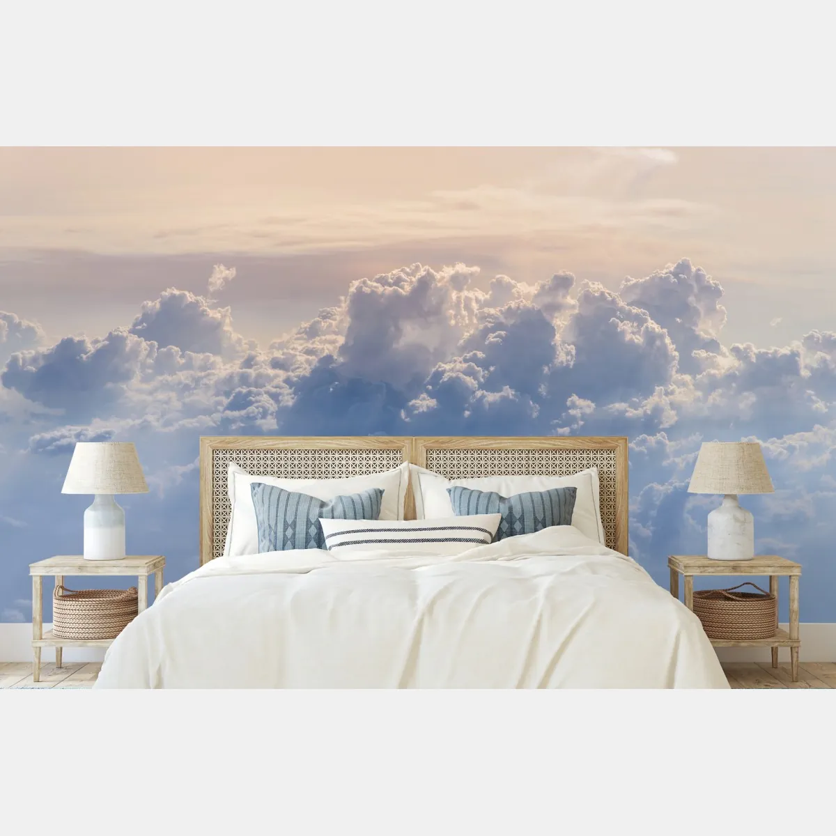 Fototapete sanfte wolken über dem blauen himmel – Wallnifity®