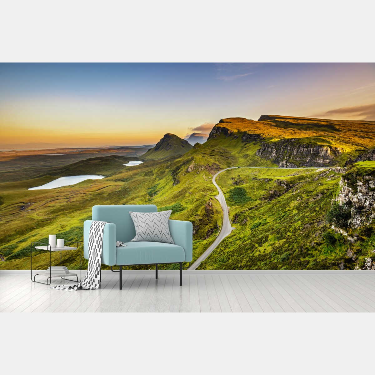 Fototapete sonnenuntergang über Quiraing, Isle of Skye – Wallnifity®