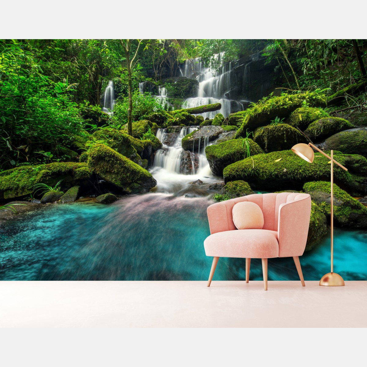 Fototapete ruhiger wasserfall in Phu Tub Berk, Thailand – Wallnifity®