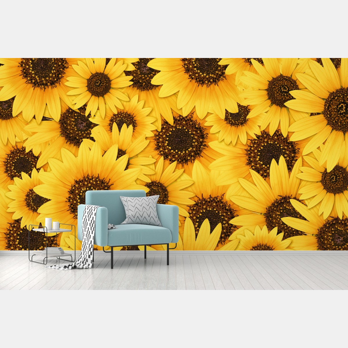 Fototapete goldene sonnenblumen – Wallnifity®