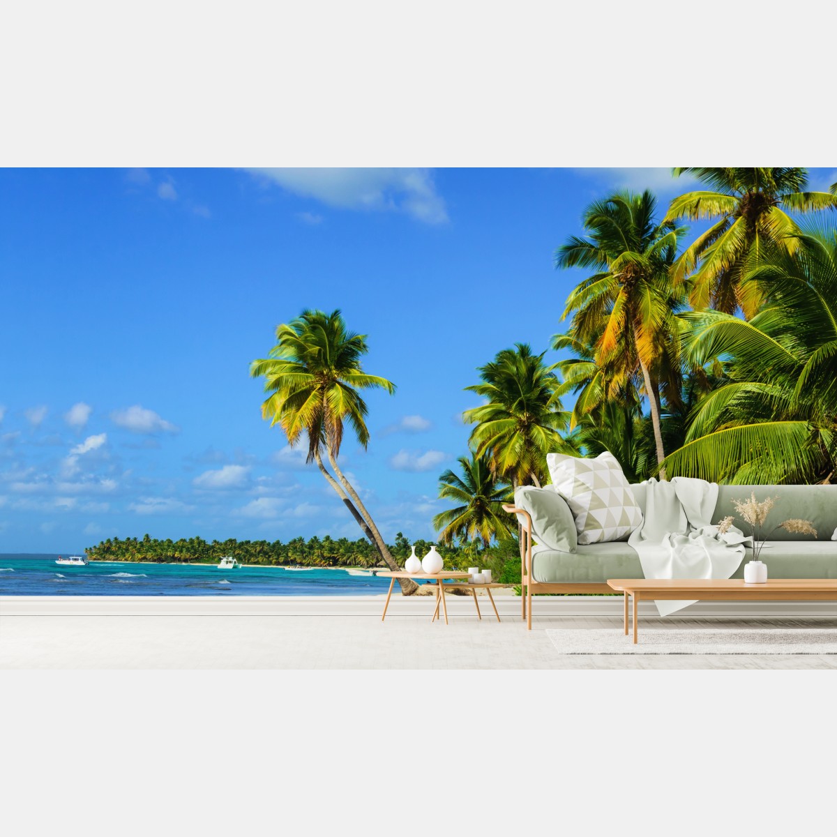 Fototapete tropischer palmenstrand – Wallnifity®