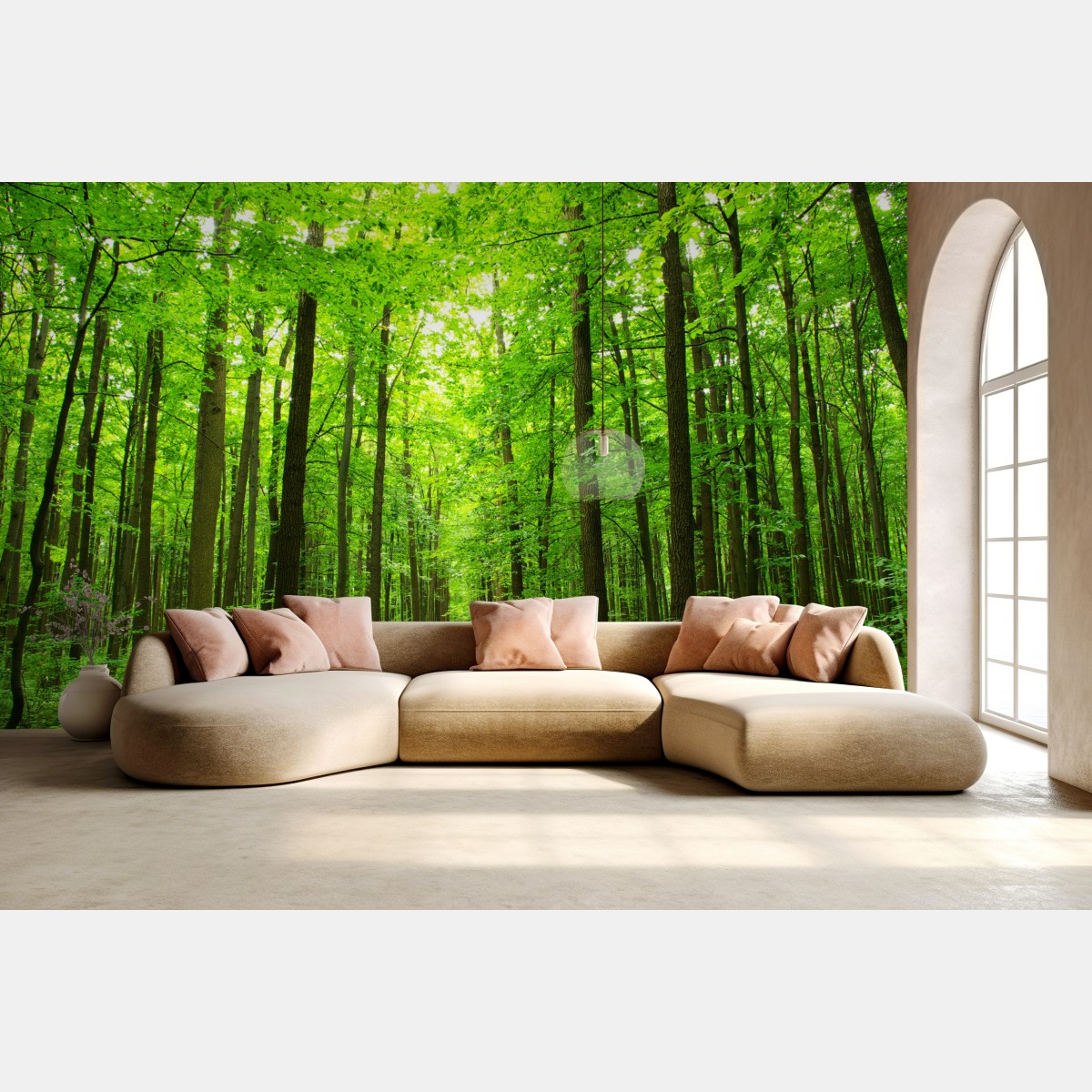 Fototapete ruhiger waldpfad – Wallnifity®