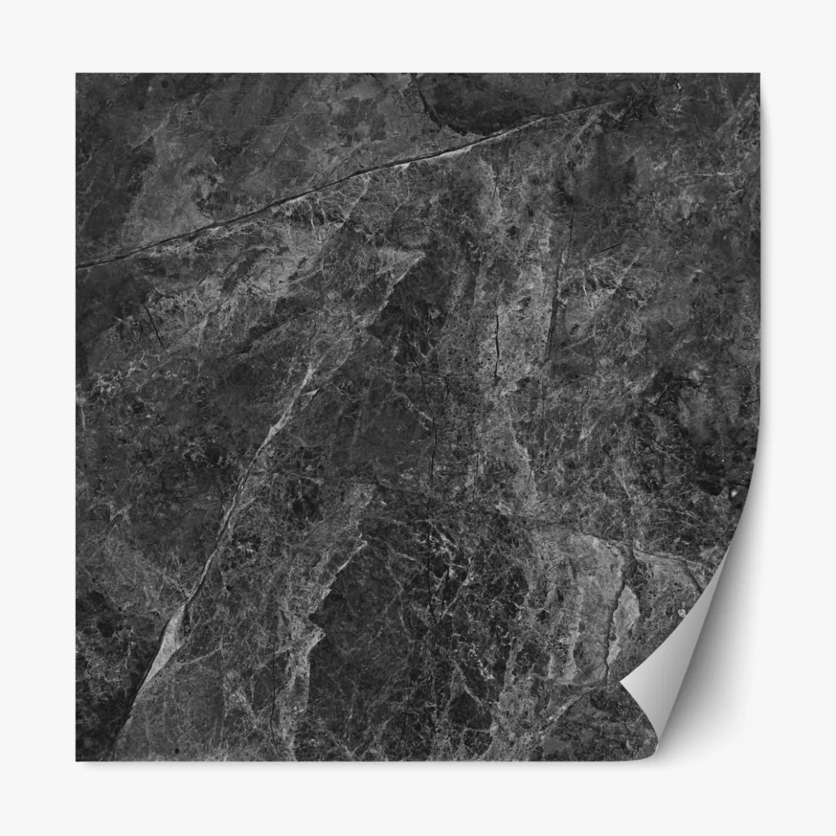 Repositionierbarer Aufkleber dunkle marmortextur – Wallnifity®