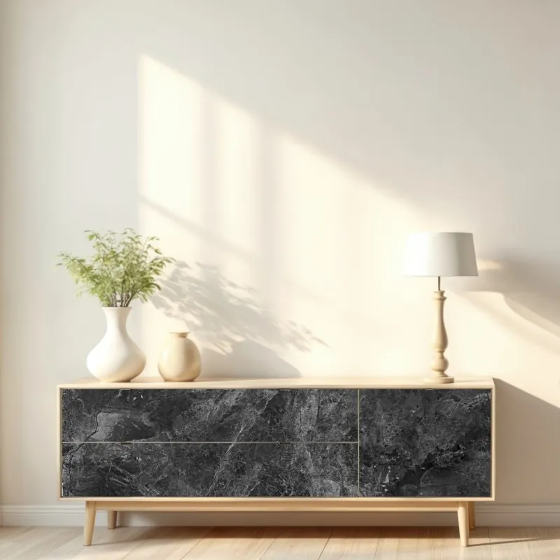 Repositionierbarer Aufkleber art deco goldenes fächermuster – Wallnifity®
