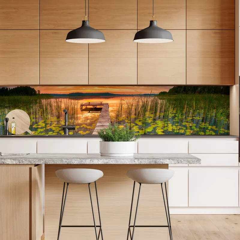 Repositionierbarer Aufkleber leuchtende zier-ingwer-blüte auf schwarzem hintergrund – Wallnifity®