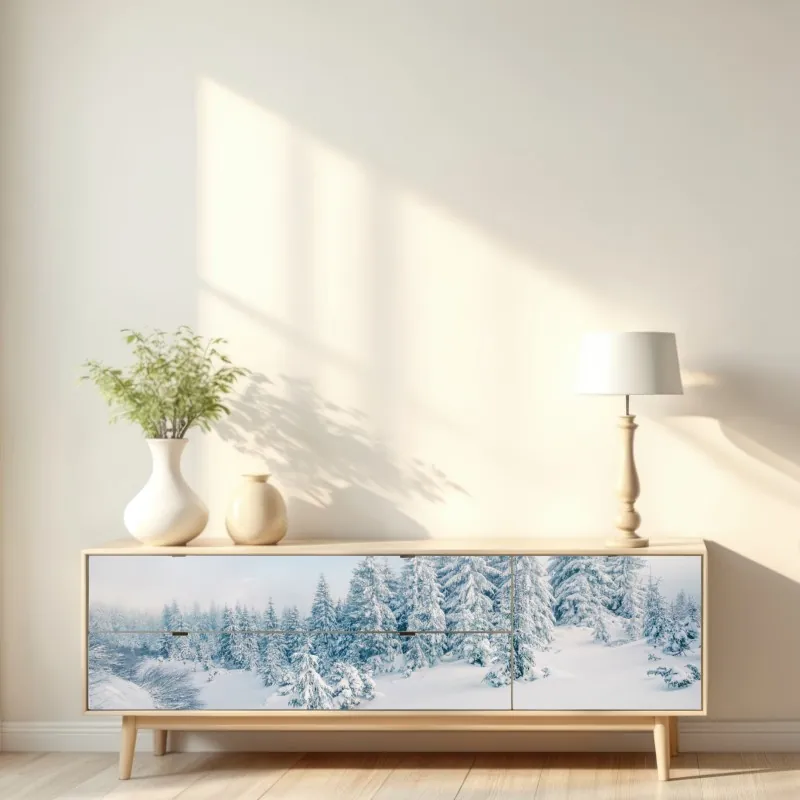 Repositionierbarer Aufkleber monochrome nahaufnahme blüte mit tau – Wallnifity®