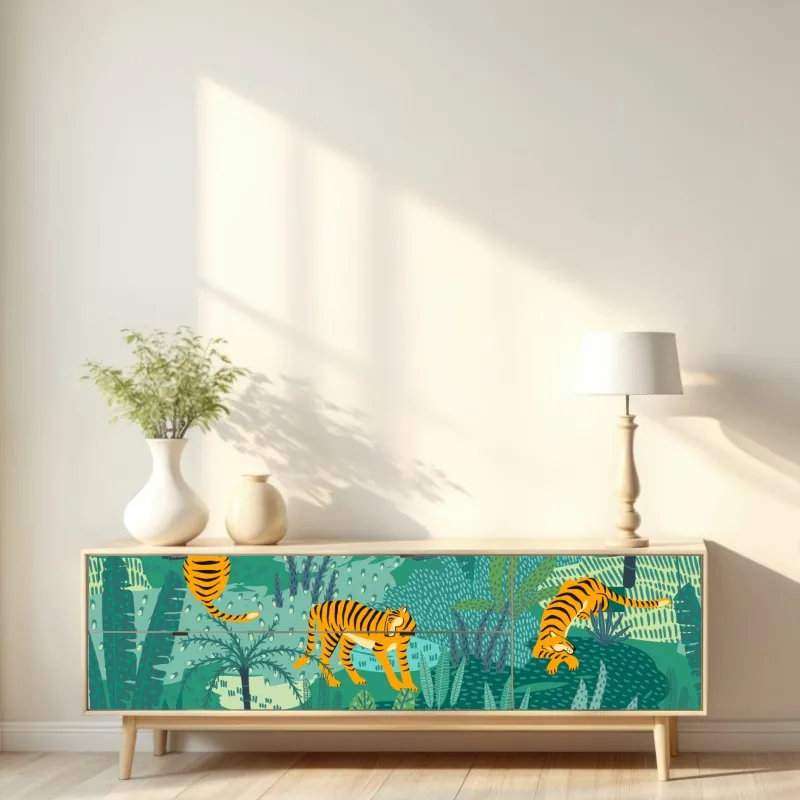 Repositionierbarer Aufkleber goldenes monstera blatt auf weißem hintergrund – Wallnifity®