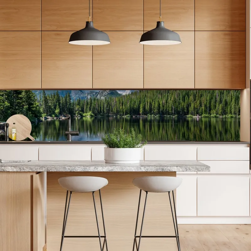 Repositionierbarer Aufkleber buntes bausteinmuster – Wallnifity®