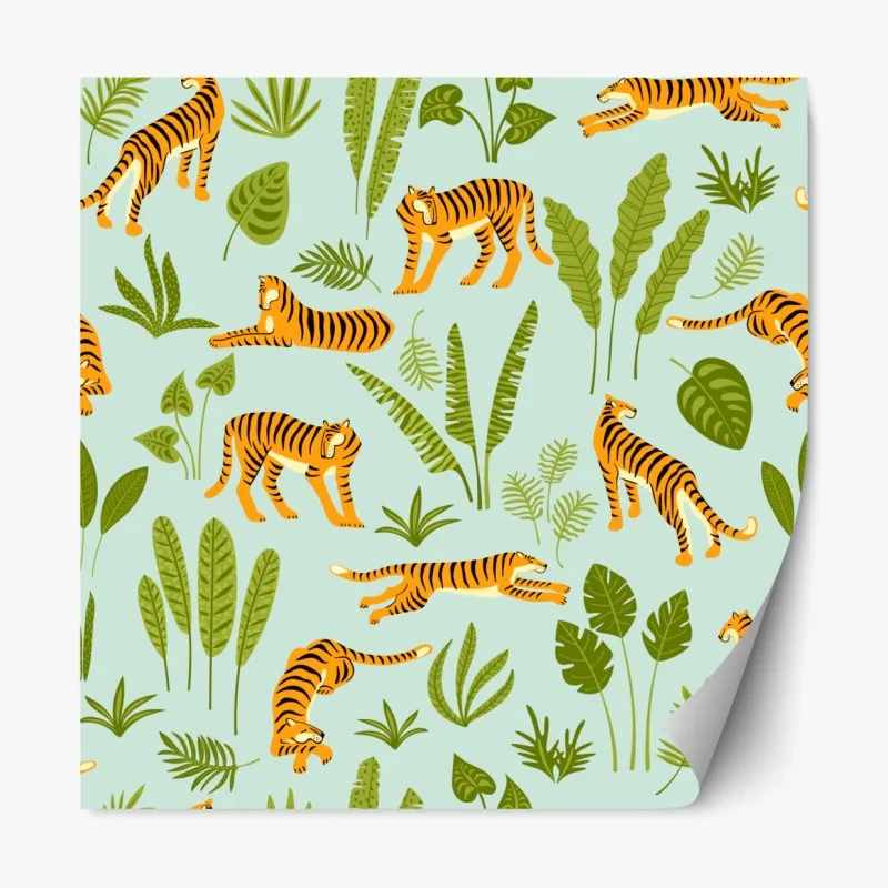 Repositionierbarer Aufkleber zebra in monochromen streifen – Wallnifity®