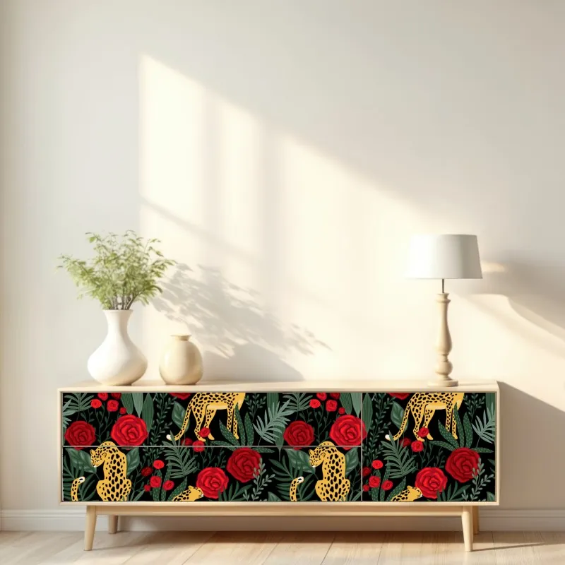 Repositionierbarer Aufkleber elegante violette und weiße callas – Wallnifity®