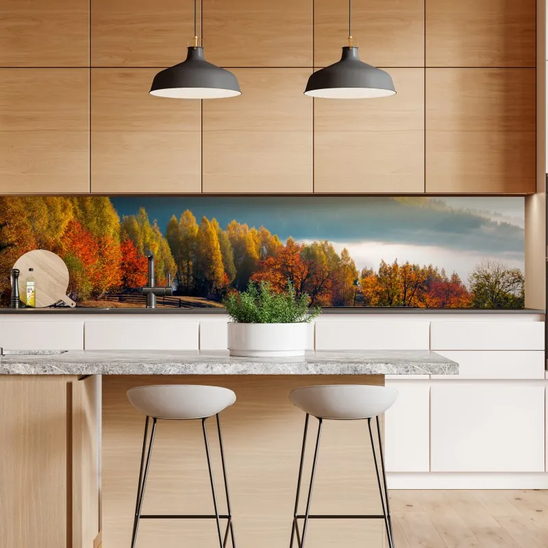 Repositionierbarer Aufkleber monochromer wolkenkratzer in perspektive – Wallnifity®