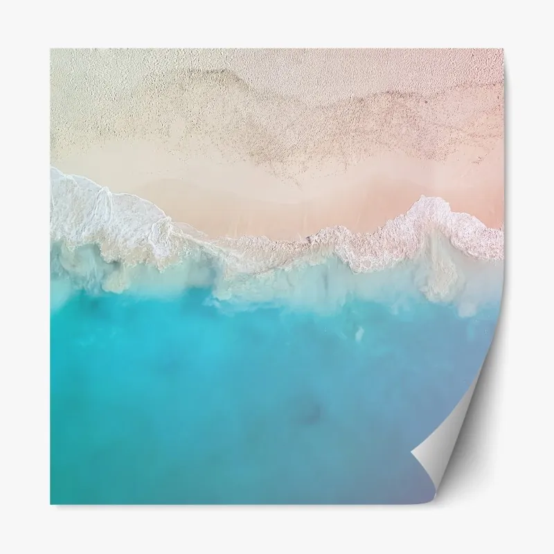 Repositionierbarer Aufkleber psychedelische pop-art traumlandschaft – Wallnifity®