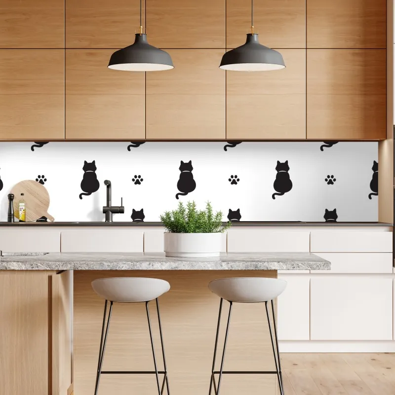 Repositionierbarer Aufkleber goldenes blattmuster nahtloses design – Wallnifity®