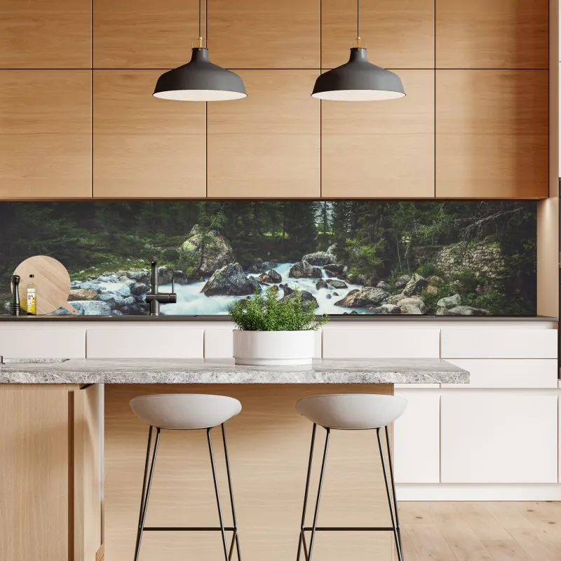 Repositionierbarer Aufkleber dramatische küstenklippen mit meerblick – Wallnifity®