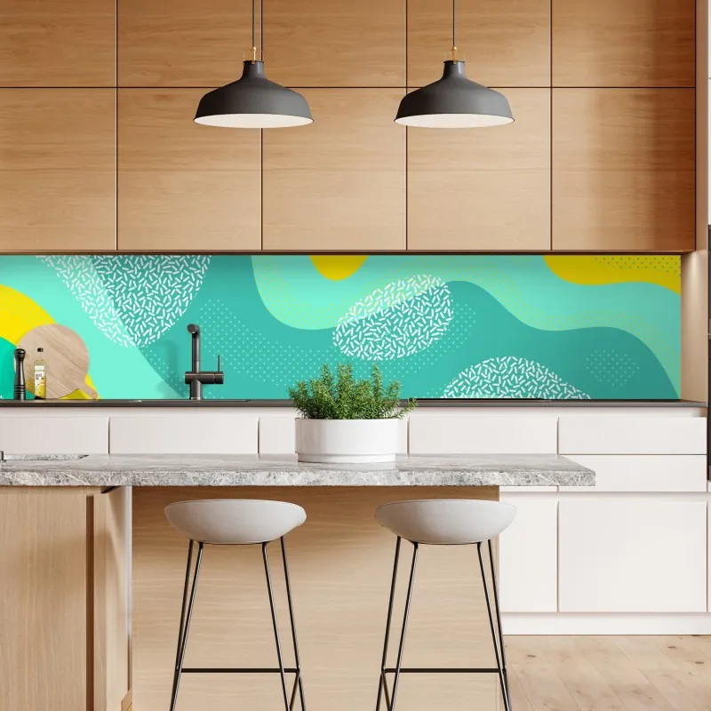 Repositionierbarer Aufkleber tropischer palmstrand – Wallnifity®