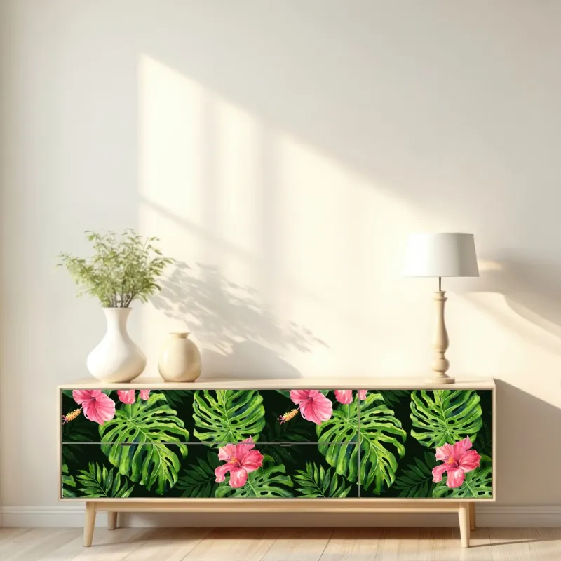 Repositionierbarer Aufkleber monochrome nahaufnahme einer dahlie – Wallnifity®