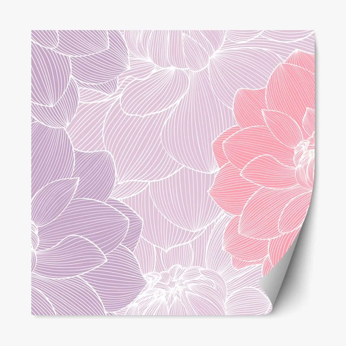 Repositionierbarer Aufkleber zartes pastell blumenmuster – Wallnifity®