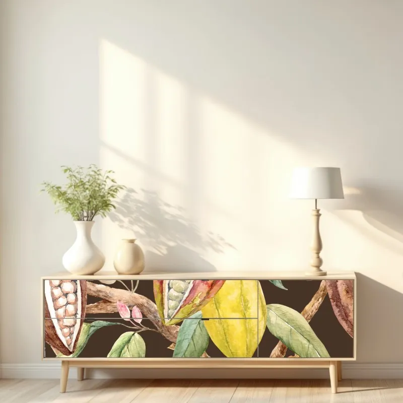Repositionierbarer Aufkleber sonniger Mittelmeerhafen – Wallnifity®