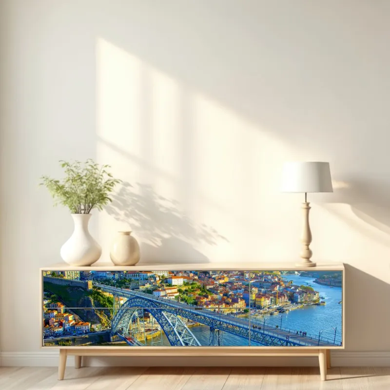 Repositionierbarer Aufkleber majestätische fjordlandschaft – Wallnifity®