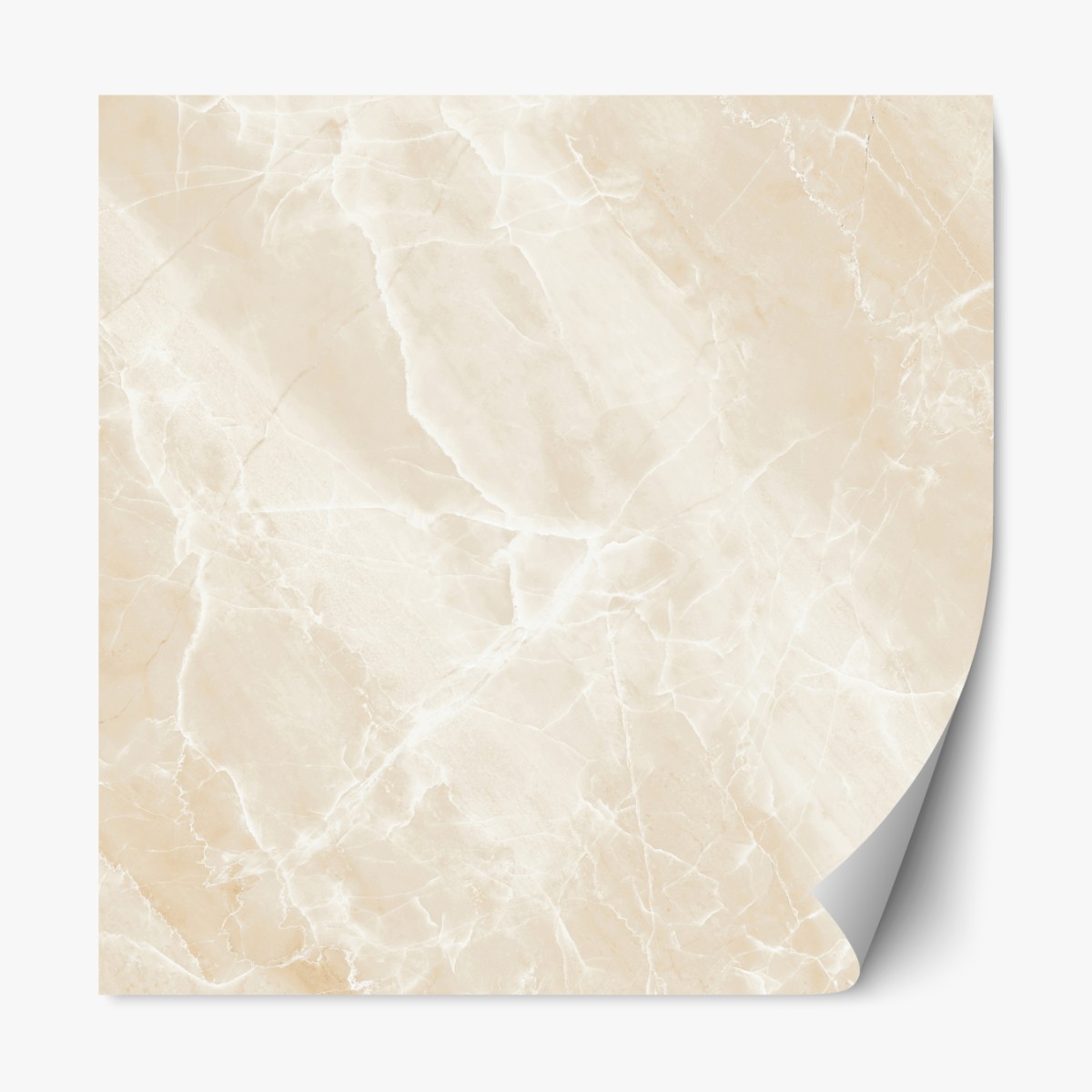 Repositionierbarer Aufkleber beige marmorstruktur mit weißen adern – Wallnifity®