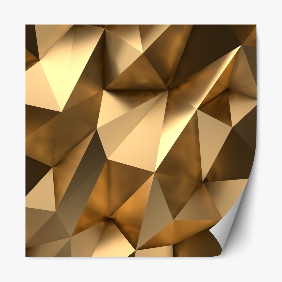 Repositionierbarer Aufkleber goldene geometrische facetten – Wallnifity®