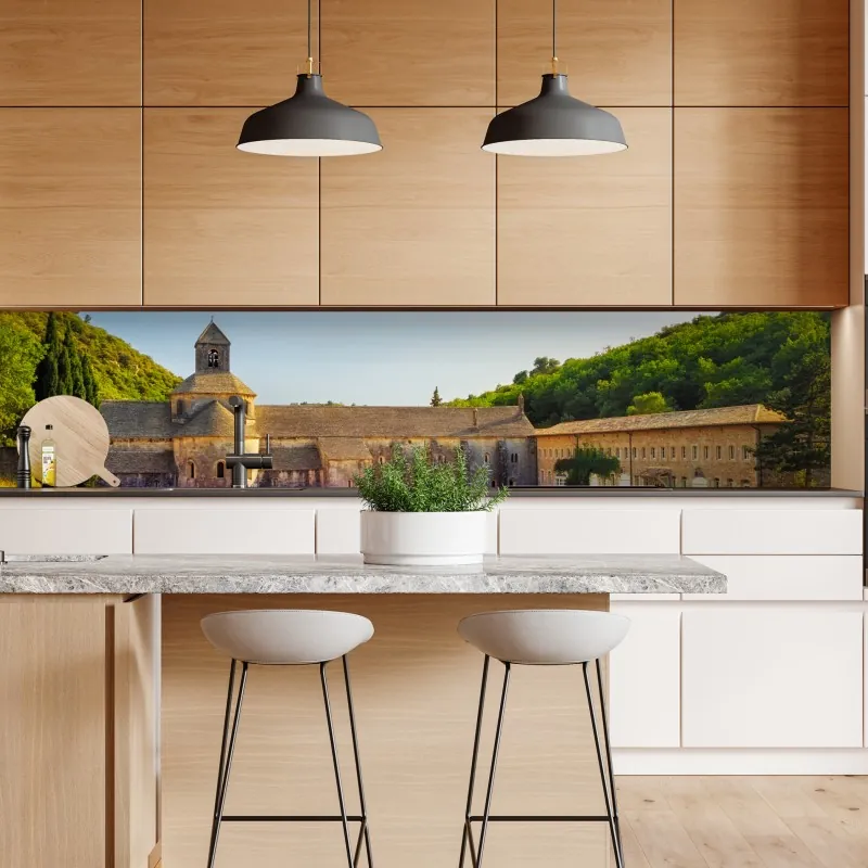Repositionierbarer Aufkleber märchenschloss in den Alpen – Wallnifity®