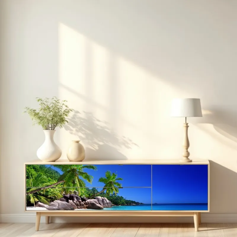 Repositionierbarer Aufkleber panoramastrand Konyaalti in Antalya – Wallnifity®