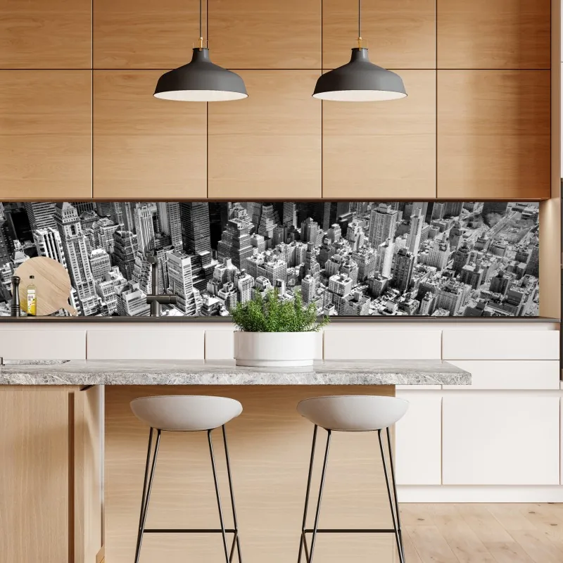 Repositionierbarer Aufkleber minimalistische fassadenstruktur mit geometrischem muster – Wallnifity®