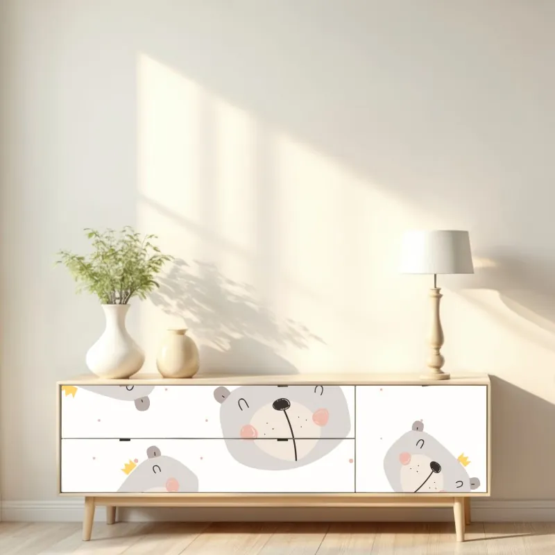 Repositionierbarer Aufkleber zartes gelbes schleierkraut auf schwarzem hintergrund – Wallnifity®