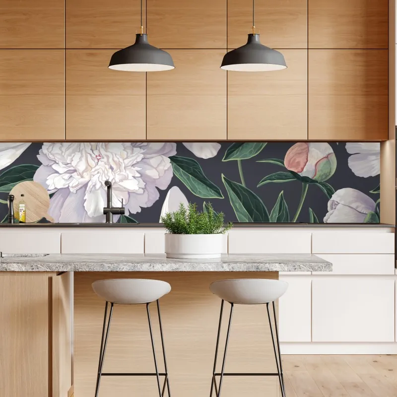 Repositionierbarer Aufkleber goldener herbstwald am morgen – Wallnifity®