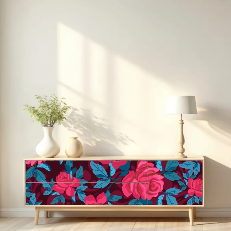 Repositionierbarer Aufkleber bunter tulpengarten in Keukenhof – Wallnifity®