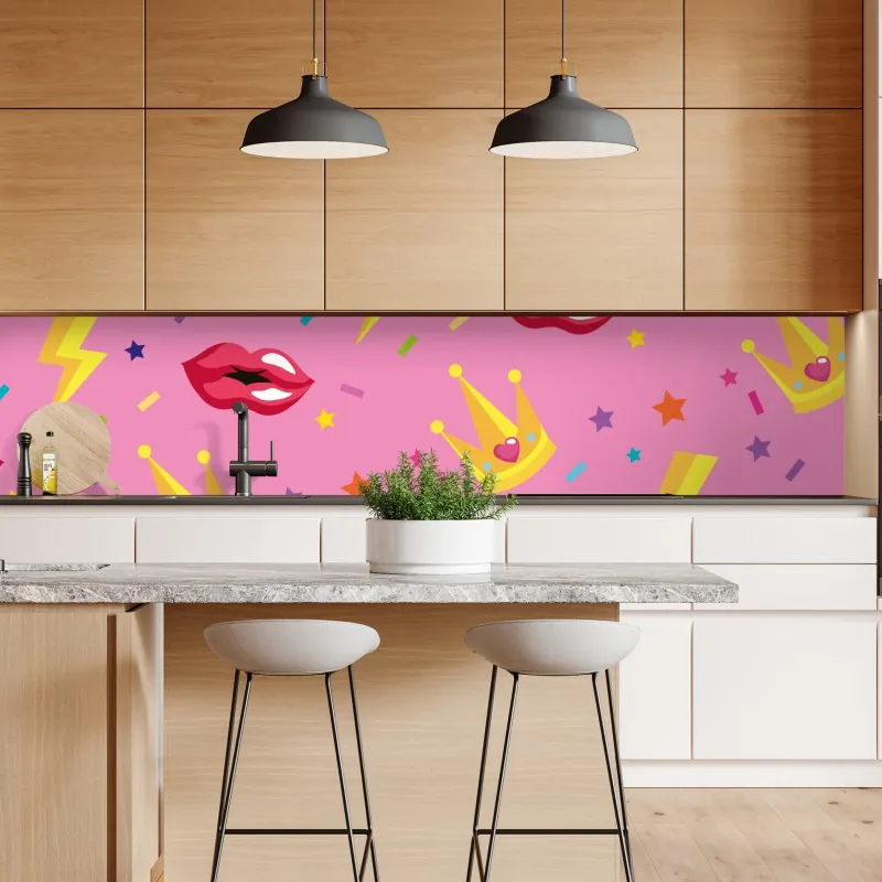 Repositionierbarer Aufkleber sonnige griechische gasse mit bougainvillea – Wallnifity®