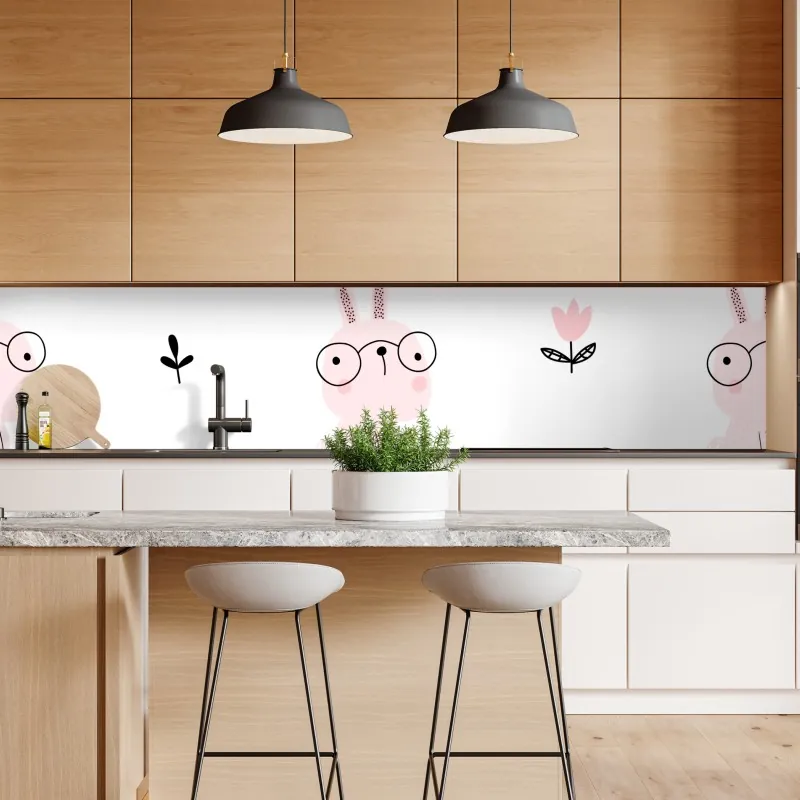 Repositionierbarer Aufkleber minimalistische fassadenstruktur mit geometrischem muster – Wallnifity®